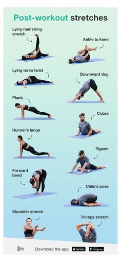 a poster showing the different poses and positions of people doing various yoga exercises on their stomachs