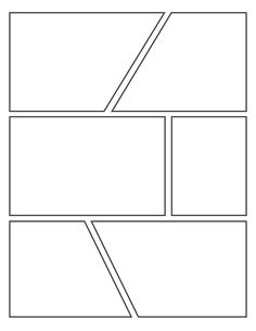 a black and white drawing of a rectangle with two intersecting lines in the middle