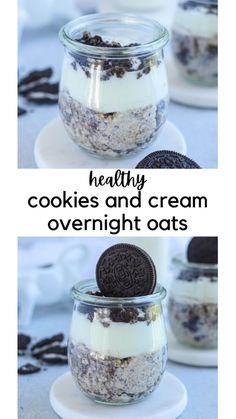 overnight oats Cookies And Cream Overnight Oats, Oreo Overnight Oats, Overnight Oatmeal Recipes