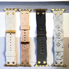 LV Brushed Gold Hardware Vegan Leather Apple Watch Band – Nails + Style Under Wraps Designer Apple Watch Bands, I Watch Bands, Western Pleasure Outfit, Insirational Quotes, Gucci Apple Watch Band, Apple Watch Accessories Bands, Cheap Louis Vuitton Bags, Apple Watch Bands Fashion, Apple Watch Wristbands