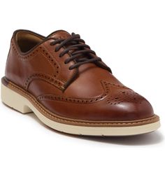 Cole Haan Goto Wingtip Derby | Nordstromrack Business Casual Wingtip Dress Shoes, Fitted Wingtip Oxfords With Brogue Detailing, Business Casual Wingtip Oxfords, Fitted Moc Toe Semi-formal Oxfords, Classic Fitted Lace-up Oxfords, Fitted Wingtip Oxfords For Business Casual, Fitted Wingtip Derby For Business Casual, Fall Wingtip Oxford Shoes, Fall Wingtip Oxfords