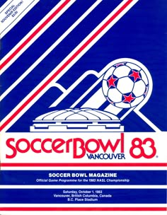 an official soccer magazine cover for the world cup, featuring a ball and stars on it