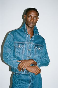 A classic, fitted denim jacket inspired by old school American westerns. With a slim-straight fit and a belt-line crop that tapers into the waist, Runyon is effortless and rugged. An everyday layer for the California cowboy. Spring Dark Wash Rigid Denim Jacket, Spring Selvedge Denim Outerwear, Spring Denim Outerwear With Selvedge Detail, Casual Denim Jacket With Belt Loops, Fitted Denim Jacket With Pockets, Classic Medium Wash Rigid Denim Jacket, Fitted Denim Jacket With Pockets In Rigid Denim, Classic Rigid Denim Jacket, Classic Fitted Denim Jacket For Streetwear