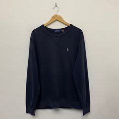 >> Polo RL Sweatshirt ** Size on tag : Large ** Measurement on laid flat :  >> Armpit : 24" >> Shoulder to bottom : 29" >> Length sleeve from collar : 32" ** Good used condition. ** No holes or stains. ** Overall condition is 8/10 ** Weight : 480g Blue Pullover, Festival Season, Polo Ralph, Crewneck Sweatshirt, Favorite Outfit, Length Sleeve, Gender Neutral, Crew Neck Sweatshirt, Overalls