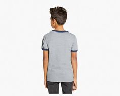 Our Retro Ringer T-shirt is a throwback basic with athletic origins Soft knit jersey makes this a comfy closet staple Bat Wings, Big Boys, Soft Knits, Knit Jersey, Men's Polo Shirt, Mens Tops, T Shirt, Clothes