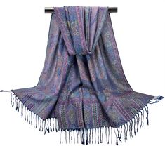 These exquisite women's scarves or stoles feature a stunning traditional Indian floral pattern, rendered in a delightful navy blue and pink, purple color scheme. They are crafted from soft and cozy fabric for added comfort, and are sized just right to be used as wraps, shawls or stoles. They are versatile and ideal for layering in the winter or fall, while adding style in the summer or spring. Perfect for casual or formal wear, these festival scarves have a reversible print, allowing to be used Bohemian Pashmina Scarves For Wedding, Bohemian Pashmina Scarf For Weddings, Bohemian Pashmina Wedding Scarf, Bohemian Wedding Scarves With Traditional Drape, Festive Blue Bohemian Pashmina Shawl, Bohemian Blue Shawl For Weddings, Blue Bohemian Shawl With Traditional Drape, Bohemian Purple Shawl Silk Scarf, Purple Bohemian Shawl Silk Scarf