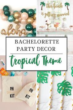 bachelor party decor with tropical theme