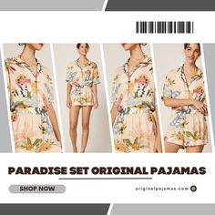 Escape to paradise with our Paradise Set Original Pajamas! 🌺🌴 Elevate your relaxation game with this comfortable and stylish pajama set that brings tropical vibes to your sleepwear collection. Whether you're unwinding after a long day or starting your morning refreshed, these pajamas are your ticket to a restful and chic slumber. #ParadisePajamas #ElevateYourRelaxation #TropicalVibes #OriginalPajamas #ShopNow #ComfortAndStyle #ChicSleepwear #FashionablePJs #CozyAndChic #SleepInParadise Casual Home Sets For Summer, Casual Summer Home Sets, Printed Sets With Relaxed Fit For Lounging, Summer Floral Print Sleepwear For Relaxation, Printed Relaxed Fit Sets For Home, Summer Lounging Sets, Matching Set For Lounging In Summer, Summer Matching Set Sleepwear For Lounging, Summer Printed Sleep Sets