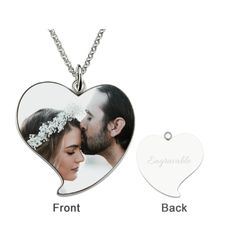 Back Engraving(optional) up to 35 characters. Our Sterling Silver Heart Color Photo Necklace is the perfect way to proudly share your favorite color photo. In addition engrave your color photo on the back with a custom message. It is best memorial gift for families keep the nice moment forever in our heart. Item specifics: Style Mothers Necklaces Pendant Size 2.7*2.7CM(1.08*1.08INCH),Biggest Thickness:2.7MM(0.108INCH) Hook Single Hook Chain type Rolo Chain Material Sterling Silver 925 Font: DELI Mom Daughter Photos, Necklace For Mom, Heart Photo, Necklaces Pendant, Heart Shaped Necklace, Photo Necklace, Mothers Necklace, Color Photo, Photo Heart