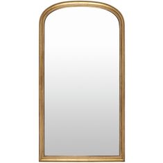 a gold framed mirror on a white background