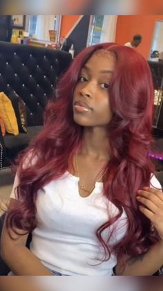 Burgundy Hair Dye, Red Weave Hairstyles, Black Ponytail Hairstyles, Dyed Red Hair, Quick Weave Hairstyles, Different Hair Colors