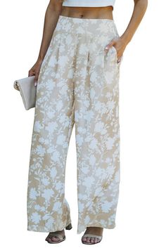 Bohemian floral style stretchy high waisted wide leg chic pants. Cool breezy casual pants to wear on hot sunny days. Silky smooth lightweight fabric with really stretchy back waist band. These are absolutely amazing!! These run roomy!! Size Chart (INCH) Sizes Hip Inseam Bottoms Trousers Waist Outseam Relax Relax Relax Relax Relax S 50.0 28.3 31.2 25.6 40.9 M 52.0 28.3 32.3 27.6 41.3 L 53.9 28.3 33.4 29.5 41.7 XL 57.1 28.3 35.2 32.7 42.1 Floral Wide Leg Pants, Flowing Blouse, Casual Pants Style, White Kicks, Chic Pants, Bohemian Floral, Bell Bottom Pants, Summer Style Casual, Embroidered Denim