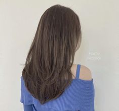 Korean Rebond Hair, 2023 Long Haircuts For Women, Trimmed Hair, Long Haircut Korean, Korean Straight Haircut, Haircut Unstyled, Shirt Hair With Layers, V Shape Haircut, Blended Layers