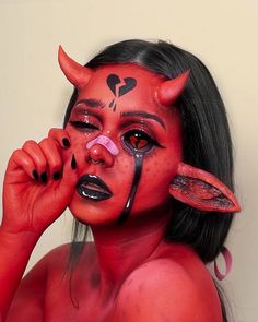 Demon Makeup, Gore Makeup, Alien Makeup, Creepy Halloween Makeup, High Fashion Makeup, Face Paint Makeup, Face Art Makeup, Magical Makeup, Horror Makeup