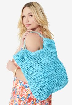 Relaxed and casual, carry this straw tote to accentuate your favorite low-key looks. Crafted with intricately woven paper straw, the airy and natural bag Natural Handbags, Straw Tote Bag, Straw Tote, Career Dress, Swimsuits For All, Woven Paper, Rain Wear, Kids Beachwear, Womens Tote