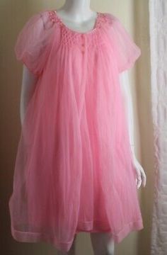 Miss Elaine Vintage Pastel Green Nylon Short Baby Doll Pegnoir Set Sz S M  | eBay Vintage Nightgown Satin, Vintage Babydoll Pajamas, Babydoll Nighty, Mary Poppins Outfit, Vintage Pink Sleep Dresses, Pink Vintage Sleepwear, Pink Babydoll Dress, Pink Sleeveless Vintage Nightgown, Vintage Peignoir