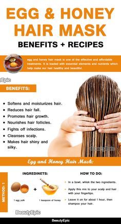 Egg And Honey Hair Mask, Egg Hair Mask, Honey Hair Mask, Egg For Hair, Hair Mask Recipe, Best Hair Mask, Hair Mask For Growth, Long Healthy Hair