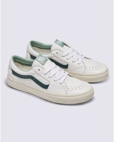 Sk8-Low Premium Leather Shoe Sk8 Low, Vans Store, 2024 Style, Spring Sandals, Green Gables, Crazy Shoes, Hair Fashion, Top Shoes, Get Dressed