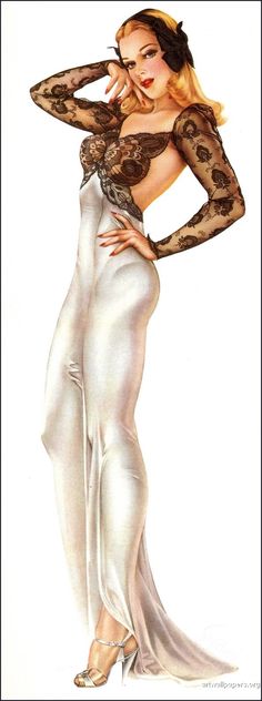 a drawing of a woman in a white dress with snake skin on her arms and legs