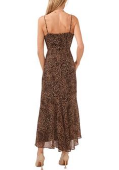 A chic leopard print adds wild style to this ruffled maxi dress from 1.State. | 1.State Women's V-Neck Hi-Low Ruffle Maxi Dress, Medium Ruffle Maxi Dress, Maxi Dress Online, Ruffled Maxi Dress, Style Maxi Dress, List Style, Womens Maxi Dresses, High & Low, High Low, Leopard Print