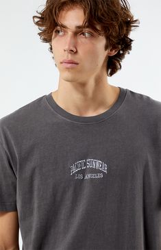 Elevate your streetwear with the Los Angeles Embroidered Vintage Wash T-Shirt from PacSun. Featuring a classic crew neckline and short sleeves, this tee offers a standard fit for effortless style. The front embroidery adds a touch of retro flair, while the vintage wash gives it a worn-in look and feel that's perfect for casual vibes.


	Crew neckline
	Short sleeves
	Standard fit
	Embroidery on the front
	Vintage wash
	100% Cotton
	Machine washable
	Model is wearing size large
	Model Measurements: 6'3” Height, 30" Waist, 39” Chest Black T-shirt With Embroidered Logo For Summer, Crew Neck T-shirt With Embroidered Logo For Streetwear, Graphic Tee T-shirt With Embroidered Logo For Streetwear, Streetwear Graphic Tee With Embroidered Logo, Graphic Tee With Embroidered Logo For Streetwear, Relaxed Fit T-shirt With Embroidered Logo For Summer, Graphic Tee With Embroidered Logo And Crew Neck, Casual T-shirt With Embroidered Logo, Streetwear Crew Top With Embroidered Text