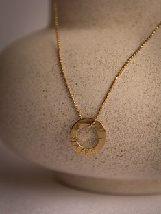 This personalized circle name necklace, is the perfect way to wear the name & birthday of your kids. A very personal jewel made of high materials for everyday wearing.  You can add 3 circles and customized each circle with a name in one side of the pendant, and a date on the other side (optional). So you can make your own combination of 1, 2 or 3 circles and choose the circle color combination you want (you can also choose all in gold, or all in silver, etc). * Materials : 925 Sterling Silver  * Personalized Yellow Gold Circular Jewelry, Yellow Gold Round Name Necklace For Mom, Personalized Circular Gold Jewelry, Personalized Gold Circle Jewelry Gift, Personalized Circular Gold Jewelry Gift, Personalized Gift Gold Circle Jewelry, Personalized Yellow Gold Circle Necklace, Personalized Circular Jewelry, Personalized Circle Jewelry For Personalized Gift