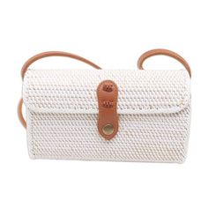 This basic yet beautiful bag from Bali's Ahmad will become your everyday go-to. Woven from bamboo the bag features a snap button closure and a synthetic leather strap. The inside is lined in eco-friendly upcycled cotton fabric to reduce waste. Eco-friendly White Shoulder Bag With Adjustable Strap, Natural Everyday Mobile Phone Bag, Natural Color Everyday Mobile Phone Bag, Eco-friendly White Crossbody Shoulder Bag, Everyday Straw Satchel With Mobile Phone Bag, Everyday Straw Satchel For Mobile Phone, Natural Bags With Detachable Strap For Daily Use, Natural Color Bags With Detachable Strap For Daily Use, Adjustable Crossbody Shoulder Bag With Leather Handles