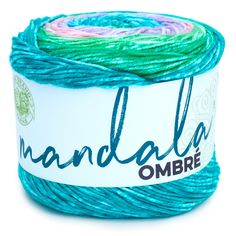 a skein of yarn with the words mandala ombre written on it