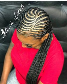 @hairbyminklittle 😍😍 #Cornrowbraids #pattern . . . #follow @ghanaianhairstyles @hairbyminklittle #Cornrowbraids #feedinbraids #lovely… Cornrow Ponytail, Feed Ins, Pretty Braids, Cornrow Braids, Braided Hairdo