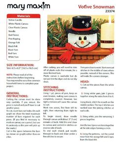 an article in the may 2009 issue of cross stitch magazine, featuring a snowman