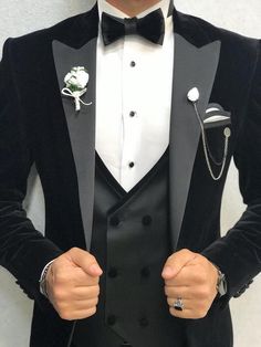 Acacia Black Velvet Tuxedo – brabion Groom Suit Black, Shawl Collar Tuxedo, Suit Styles, Tuxedo Mask, Coat Suit