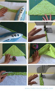 the process to sew an origami kite