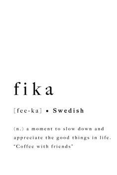 the words fika are written in different languages