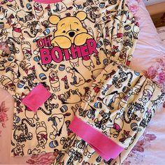 New Never Worn Official Disney Winnie The Pooh Cream & Pink Pj Set Us Women’s/Junior’s Small Soft, Cozy, Fleece Material. Adorable Pooh & Friends Graphics! Cute Cartoon Print Bottoms For Sleepover, Playful Character Print Bottoms For Loungewear, Pink Cartoon Print Sleepwear For Pajama Party, Pink Disney Sleepwear For Pajama Party, Matching Pajamas Winnie The Pooh, Disney Style Pink Sleepwear For Bedtime, Pink Cartoon Print Sleepwear For Loungewear, Disney Sleepwear With Character Print For Loungewear, Winnie The Pooh Pajamas Women