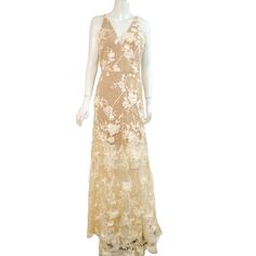 Worn Once To The Espys. Floral Embroidered Gown, Dress The Population, Women's Dress, Size Medium, Floral, Red, Dresses, Color