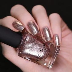 Ilnp Nail Polish, Nail Polish Style, New Nail Colors, Boutique Nails, New Years Eve Nails, Metallic Nail Polish, Metallic Nail, Winter Nail Ideas, Holographic Nail Polish