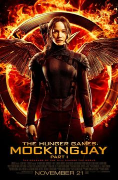 the dvd cover for mocking jay part 1, featuring an image of a woman with wings