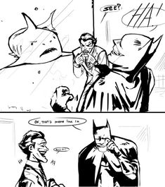 a comic strip with batman and catwoman talking to each other