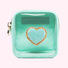 Heart Clear Front Mini Pouch Portable Compact Pencil Case For Personal Use, Portable Compact Pencil Case, Customizable Everyday Rectangular Cosmetic Bag, Rectangular Cosmetic Bag With Case For Personal Use, Customizable Rectangular Cosmetic Bag, Rectangular Cosmetic Bag With Case, Portable Green Cosmetic Bag For Personal Use, Portable Green Cosmetic Bag, Personal Use Cosmetic Bag With Case