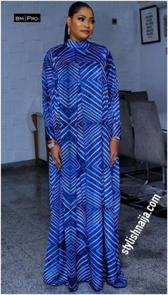 Silk, Chiffon and Satin Bubu and Long Gown Styles For Classy Ladies. - Stylish Naija Bubu Styles, Long Gown Styles, Linen Style Fashion