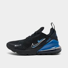 Nike Air Max 270 Gs Multi-Swoosh Size 7y - 8.5w Black Marina Blue Fb8032-001 Brand New In Box Retail $150 Nike Air Max Breathable Shoes For Jogging, Functional Nike Air Max For Jogging With Breathable Design, Black Nike Air Max For Jogging, Dynamic Nike Air Max Breathable, Nike Air Max Running Shoes Breathable, Nike Air Max Dynamic Breathable Sneakers, Nike Air Max Dynamic Breathable, Nike Air Max With Boost Midsole For Jogging, Nike Air Max For Jogging