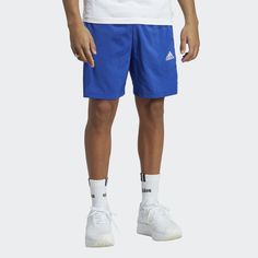 Basic ShortDetails: Aeroready technology wicks sweat Cell phone pocket Side seam pockets Encased elastic waistband with external drawcord Adidas style IC1487 Adidas style# IC1487 Adidas Sports Nylon Shorts, Adidas Nylon Sports Shorts, Adidas Sporty Nylon Shorts, Blue Drawstring Shorts For Streetwear, Blue Sports Bottoms With Functional Pockets, Casual Jogging Shorts With Pockets, Casual Blue Bottoms With Functional Pockets, Adidas Blue Shorts For The Gym, Adidas Blue Shorts For Gym