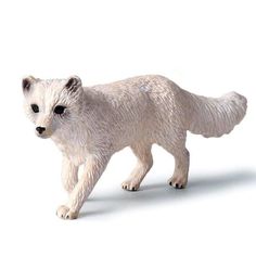 This little white wolf toy is a cousin of polar foxes. Add this incredible white furred wolf to your collection, a wild animal living in the tundra that camouflage himself in the snow to catch his prey. Premium quality: A beautiful wolf toy figure with meticulous details. A realistic wolf figurine that will suit children, collectors and animal lovers. Hand painted toys: Each figure is hand painted with precision and authentic detail for a stunning result. Collect them all: Ideal for gifts, this figurine can be used alone or as part of a larger collection among our wolf figurines to discover. Recommendation: Our toys comply with the strictest applicable national and international safety standards. Recommended for children at least 3 years old. Materials: PVC Size: 8.5x2x3.5 cm Realistic Wolf, Beautiful Wolf, Wolf Stuff, Polar Animals, Beautiful Wolves, Forest Animal, Arctic Fox, White Wolf, Wildlife Animals