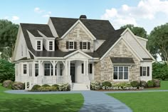 this is an artist's rendering of these country house plans