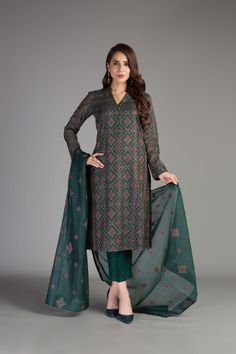 Pakistani Designer Suits, Designer Dresses Casual, Green Collection, Lawn Suits, Stylish Dress Book, Anarkali Dress, Pakistani Designers, Pakistani Dress Design, Stylish Dress Designs