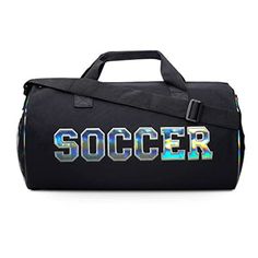 Get ready to boost your training and make every trip to the gym easier with the soccer bag by Global FBA, INC. The simple and minimalist design is perfect for both women and men. Easy to use and practical, this duffel bag is a must-have accessory for all gym lovers. The large compartment allows you to carry everything you need practically, while the side mesh pocket is perfect for your wallet, keys or gym card. Premium duffel bag for everyday workouts Amazing soccer print Heavy-duty zipper Size: Rectangular Black Bag For Sports Events, Practical Black Bag For Sports Events, Durable Black Gym Bag For Sports, Sporty Durable Gym Bag For Outdoor Activities, Black Rectangular Travel Bag For Sports, Casual Black Gym Bag For Sports Events, Functional Black Duffle Bag For Sports Events, Durable Black Sporty Gym Bag, Black Sports Bags With Letter Print