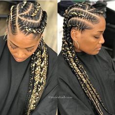 Free Style Braids, 5 Feed In Braid Styles, Feed In Braid Styles, Style Braids, Lemonade Braids Hairstyles, Feed In Braids, Two Braid Hairstyles