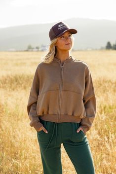 The All Star Full Zip Jacket features an oversized fit, cozy interior, and a zip front. This jacket is so easy to throw on for days on the go and makes a perfect companion to your loungewear collection. side pockets fleece-lined // paired with the national park foam trucker hat in saddlebrown Cozy Fit Outerwear With Pockets For Everyday, Zipper Closure Sweatshirt For Fall Loungewear, Relaxed Fit Outerwear With Fleece Lining For Loungewear, Casual Fleece Jacket For Winter Loungewear, Zipper Closure Sweatshirt For Loungewear In Fall, Fall Fleece Lined Sweatshirt For Loungewear, Fall Loungewear Track Jacket With Ribbed Cuffs, Fall Athleisure Outerwear For Loungewear, Sporty Outerwear With Side Pockets And Relaxed Fit