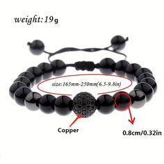 Elevate your style with our stunning Adjustable Copper Micro-Set Zircon 10mm Round Ball Bracelet. Crafted with precision, this bracelet exudes elegance and sophistication. Each black couple bracelet is meticulously designed to add a touch of luxury to any outfit, making it the perfect accessory for both men and women. Made with high-quality materials, this unisex jewelry piece is durable and built to last. Whether you're dressing up for a special occasion or simply adding flair to your everyday look, this bracelet is sure to turn heads and make a statement. Key Features: 🌟 Luxurious Design: The bracelet features a stunning 10mm round ball adorned with micro-set zircon for a dazzling sparkle that catches the eye. 🌟 Adjustable Fit: With its adjustable design, this bracelet ensures a comfor Wedding Groomsmen Attire, Couples Accessories, Wedding Groomsmen, Luxury Wear, Ball Bracelet, Couple Bracelets, Unisex Bracelets, Bracelet For Men, Cufflinks Men