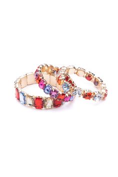 This set of three rainbow gem stacking bracelets makes the perfect jewelry gift for kids who love to sparkle from their heads to their toes! Shop at supersmalls.com #supersmalls #giftsforkids #keepitsuper #giftideas #giftsforgirl #kidsjewelry #girlsjewelry #kidsstyle Adjustable Multicolor Crystal Bangle Bracelet, Colorful Adjustable Crystal Bracelet For Gift, Colorful Adjustable Crystal Bracelet Gift, Adjustable Multicolor Crystal Bracelet For Friendship, Colorful Adjustable Crystal Bracelet As Gift, Playful Stackable Adjustable Jewelry, Adjustable Multicolor Stretch Bangle Bracelet, Trendy Adjustable Multicolor Stretch Bracelet, Trendy Red Stackable Jewelry